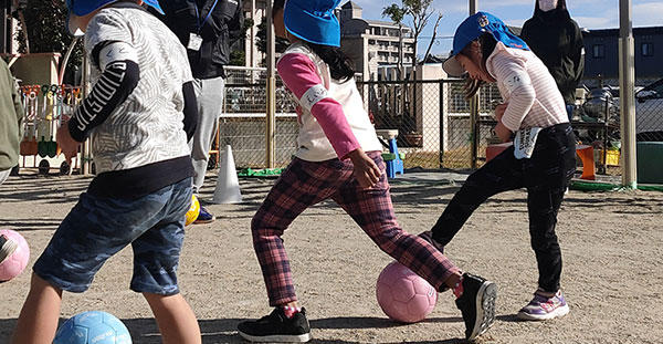 津市立乙部保育園でサッカー巡回指導を実施いたしました