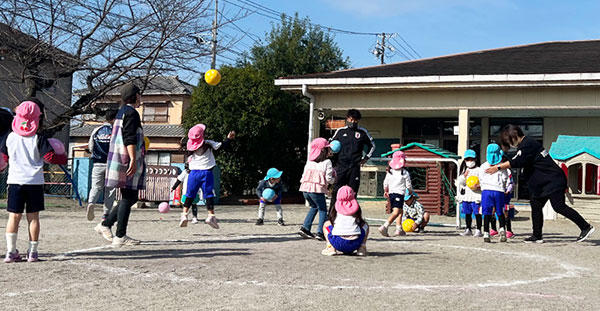 蜜柑山幼稚園でサッカー巡回指導を実施いたしました