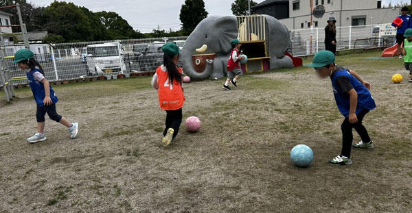 第2石薬師保育園でサッカー巡回指導を実施いたしました