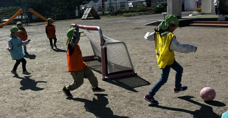 国府幼稚園でサッカー巡回指導を実施いたしました