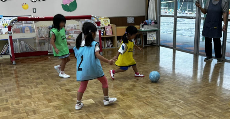 豊地幼稚園でサッカー巡回指導を実施いたしました