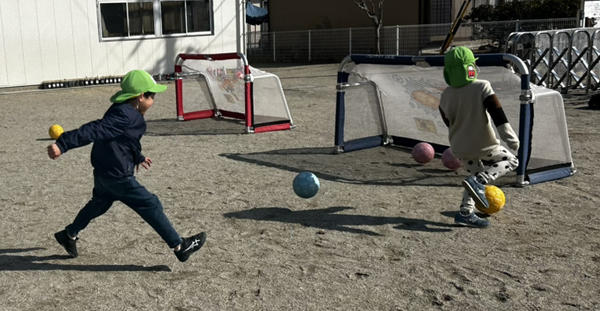 玉垣保育所でサッカー巡回指導を実施いたしました